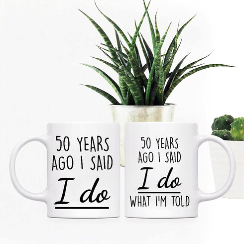 50th Anniversary Coffee Mug for Husband & Wife